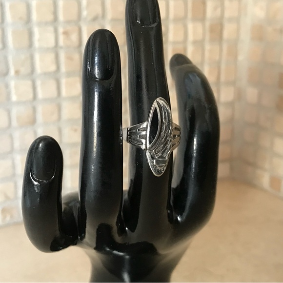 Harley-Davidson Jewelry - HARLEY DAVIDSON OFFICIAL STERLING SILVER WITH BLACK ONYX INLAY WOMENS RING Sz. 5